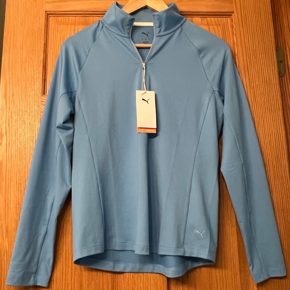Puma Light Blue Quarter-Zip Pullover - NWT